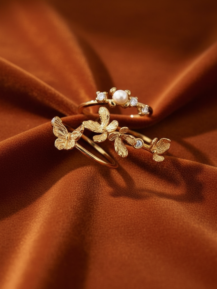 Butterfly Dusk Ring Set