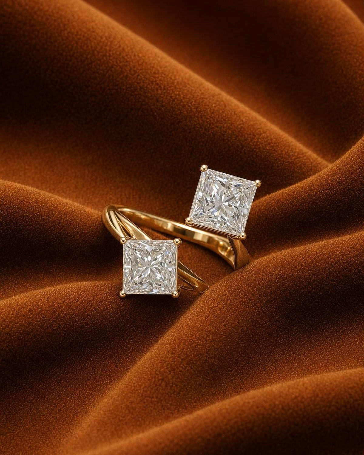 Prism Square Solitaire Ring by MONICONIC