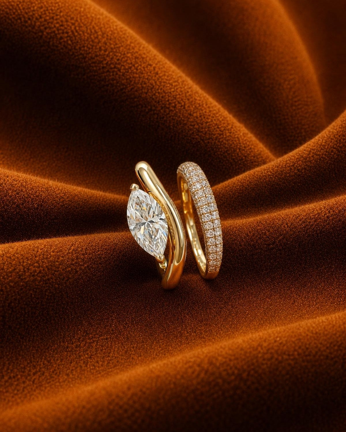 Marquise Spiral Ring by MONICONIC