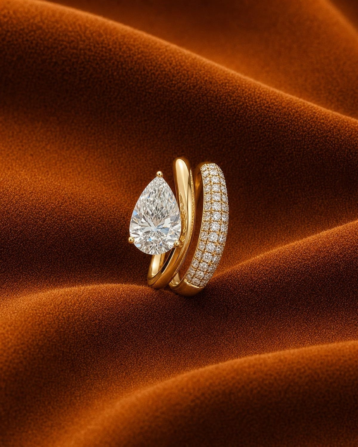Auric Pear Ring by MONICONIC