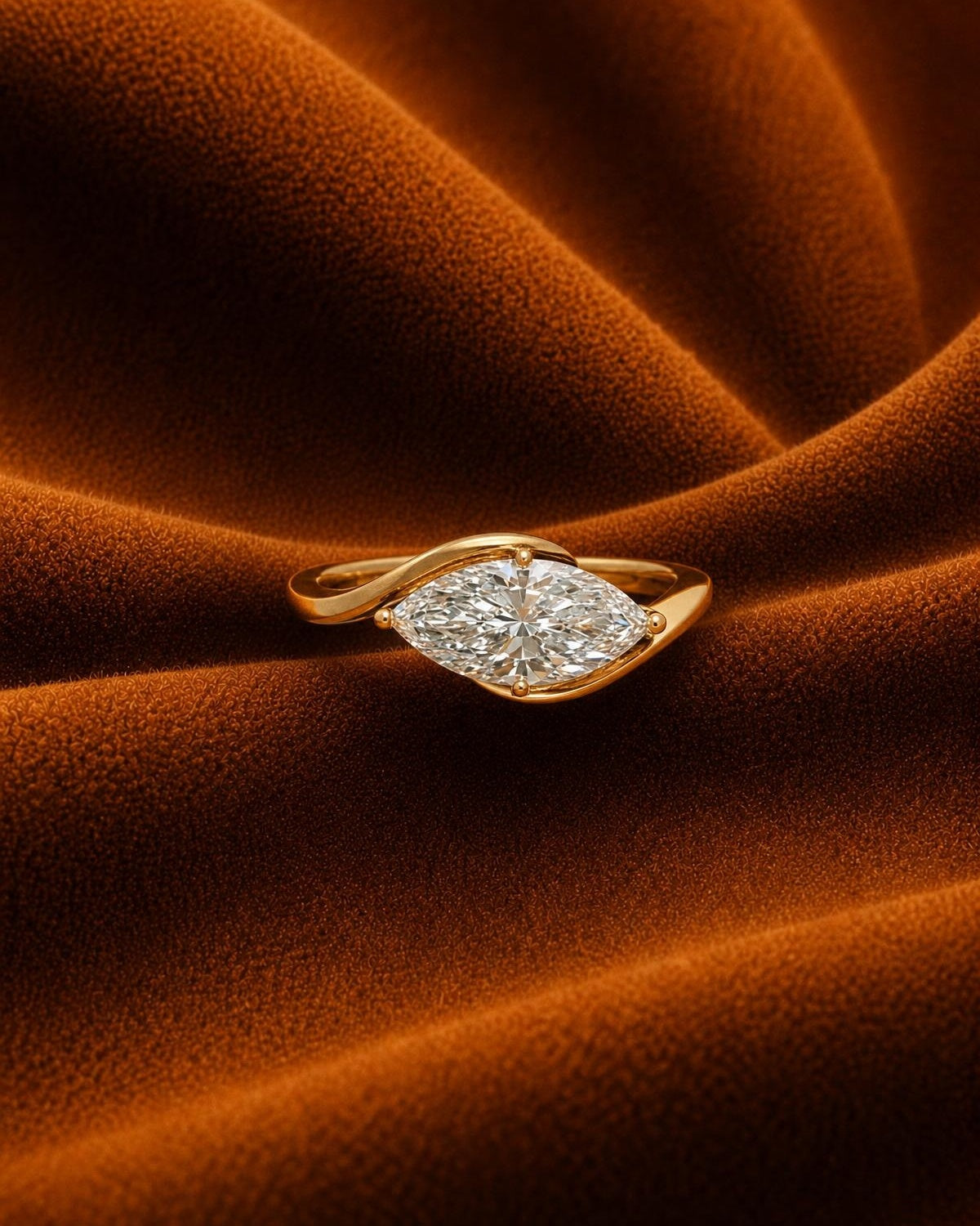 Marquise Twist Ring by MONICONIC