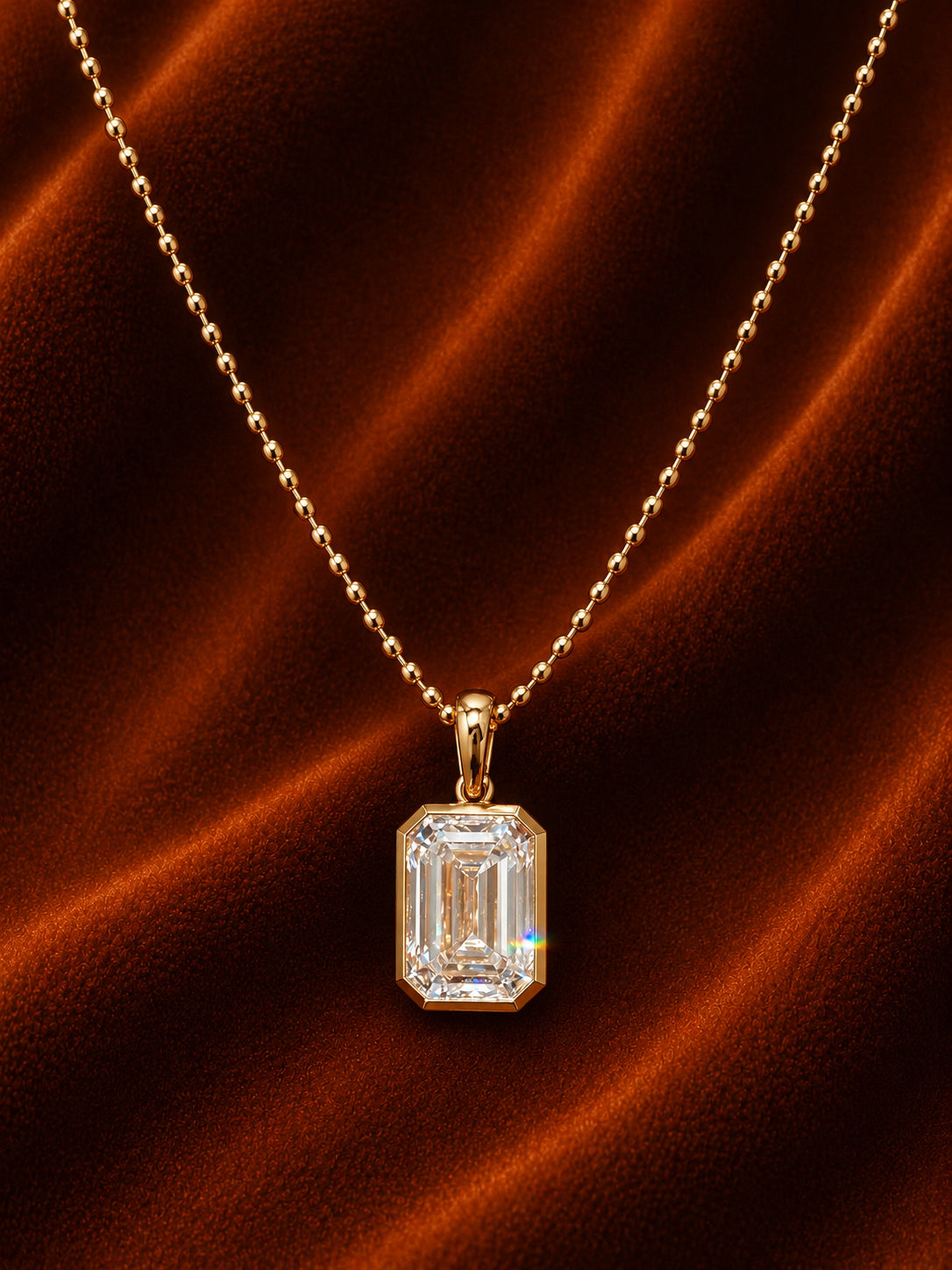 Tete Bezel Necklace by MONICONIC