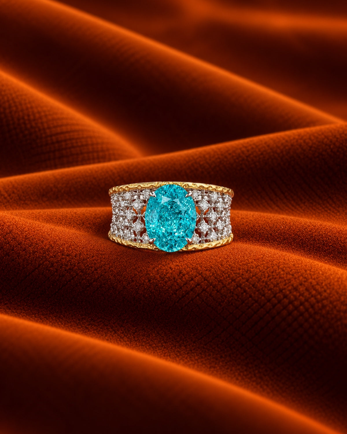 Marin Oval Paraiba Ring by MONICONIC