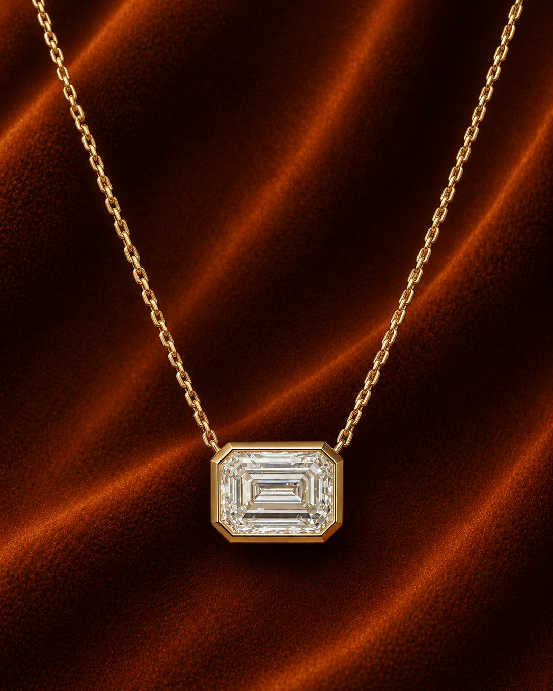 Tete Emerald Cut Necklace by MONICONIC