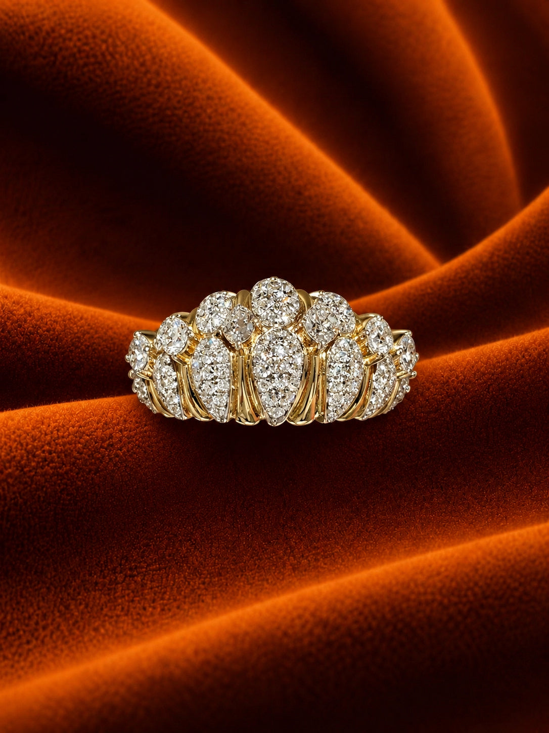 Teardrop Cluster Ring by MONICONIC