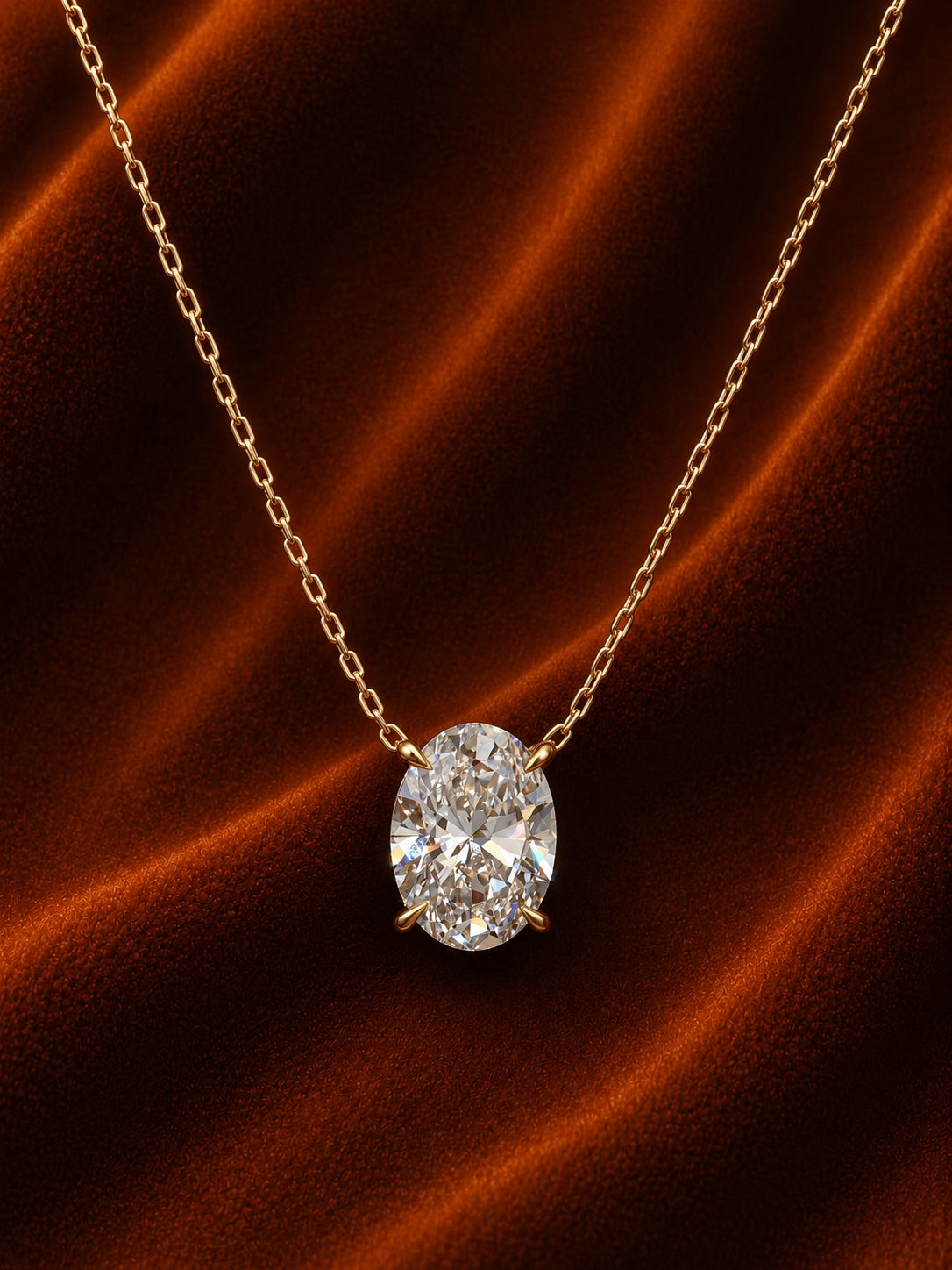 Ellipse Oval Necklace by MONICONIC