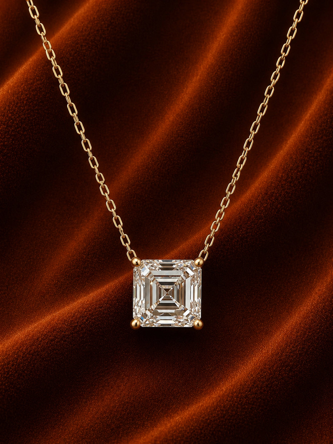 Asscher Pendant Necklace by MONICONIC
