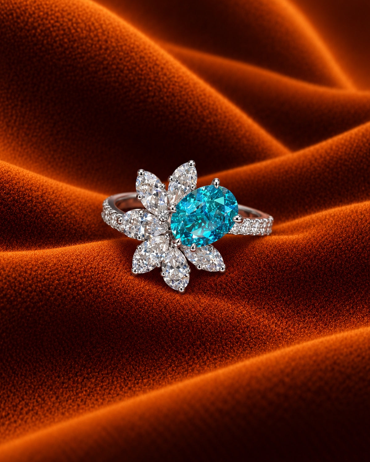 Paraiba Petal Ring by MONICONIC