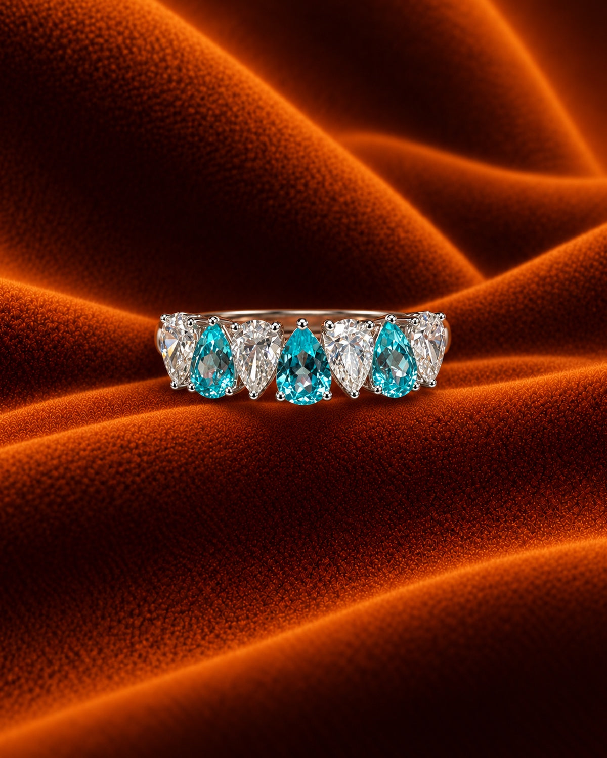 Paraiba Five-Stone Ring by MONICONIC