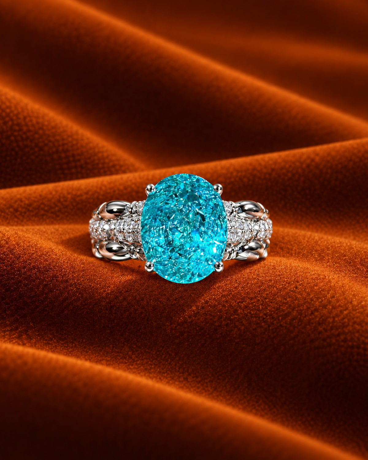 Aqua Lumen Paraiba Ring by MONICONIC