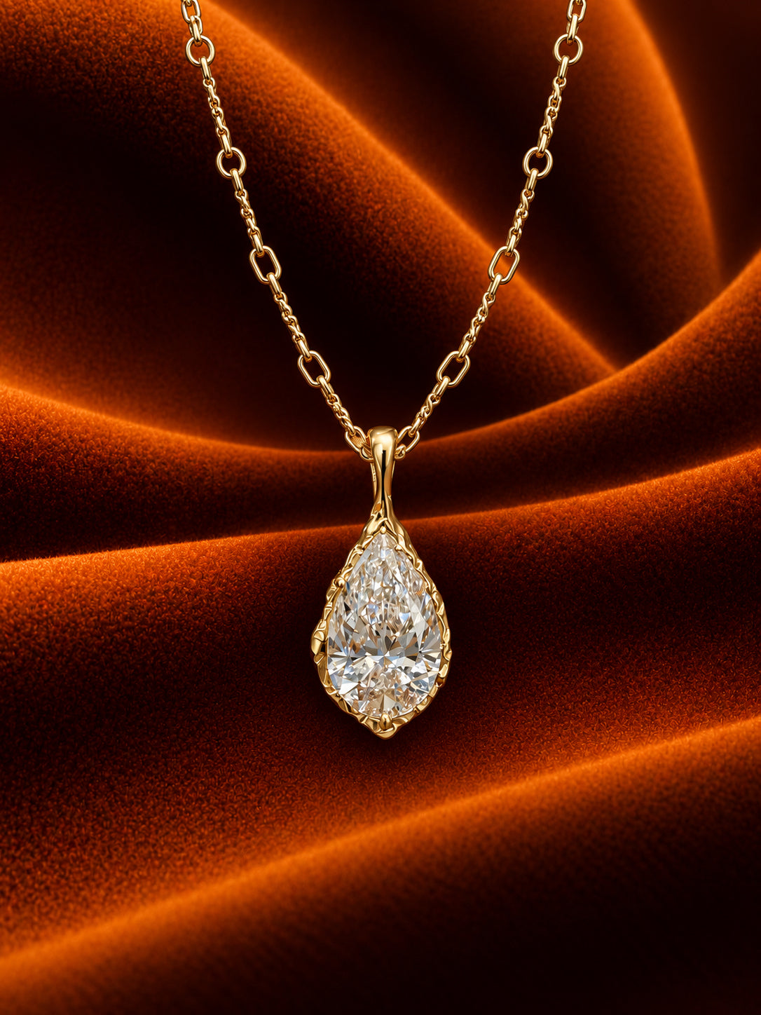 Rivage Pear Pendant Necklace by MONICONIC