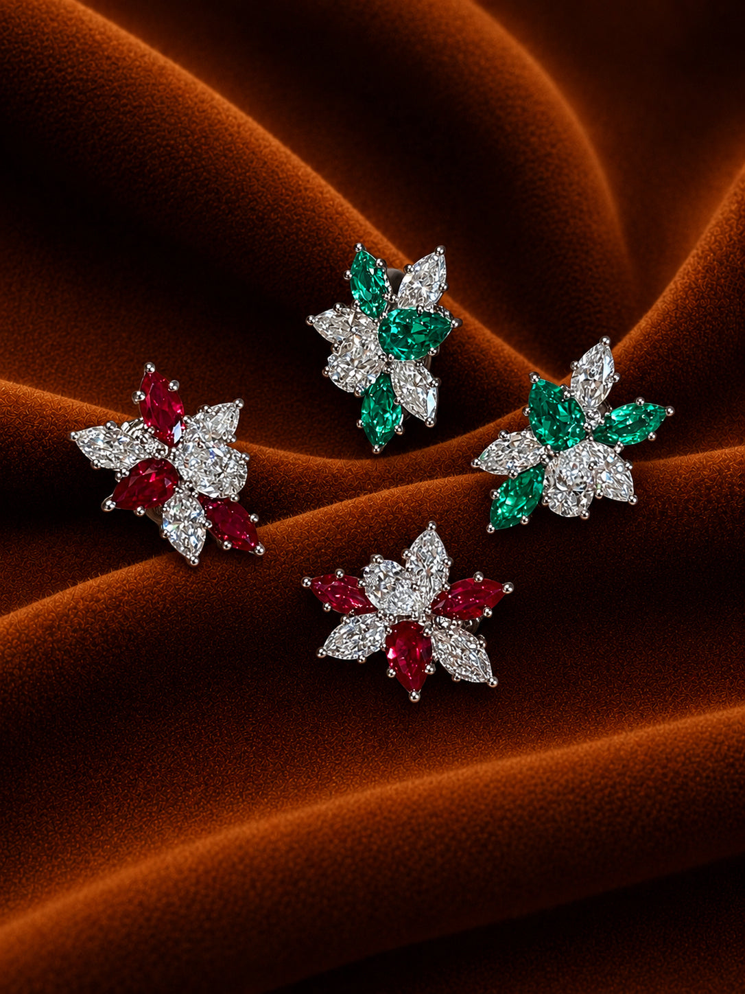 Verdant Petal Stud Earrings by MONICONIC