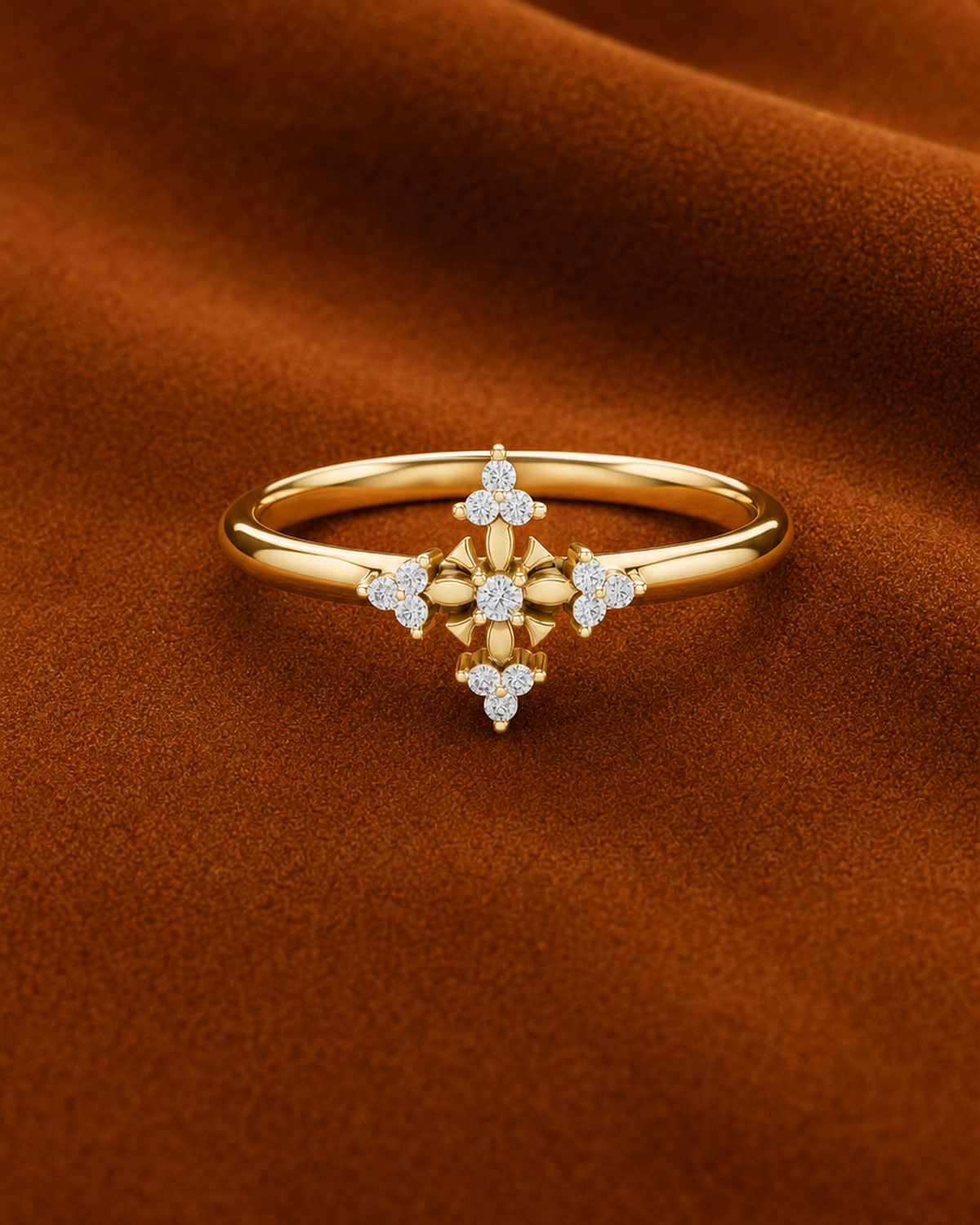Compass Cross Cluster Ring by MONICONIC