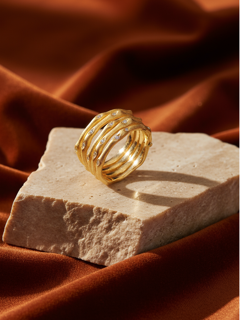 GOLDEN HOUR TIDE CREST RING