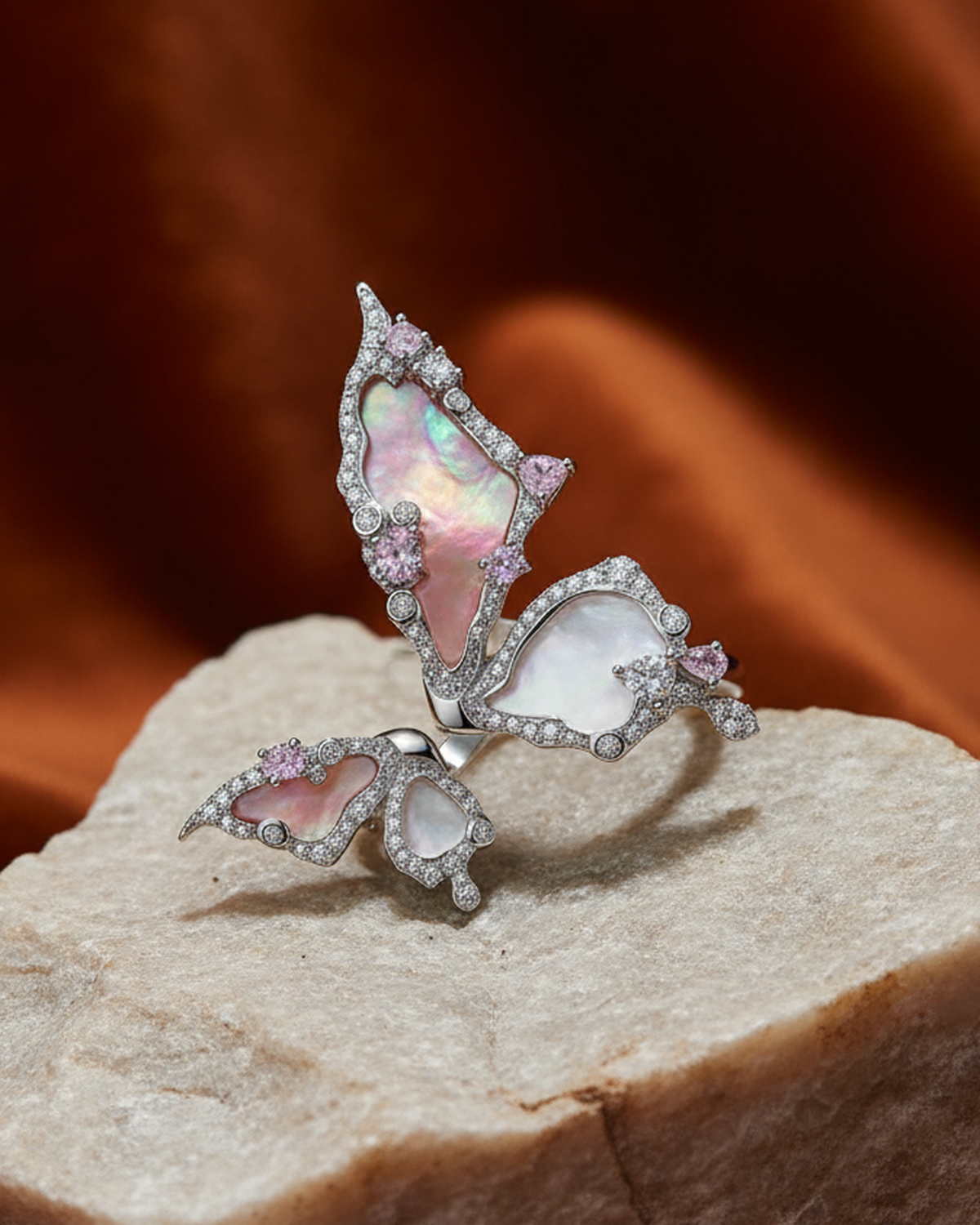 Butterfly Bloom Poppy Ring