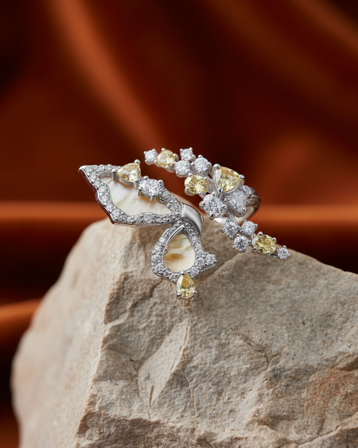 Butterfly Bloom Rose Ring