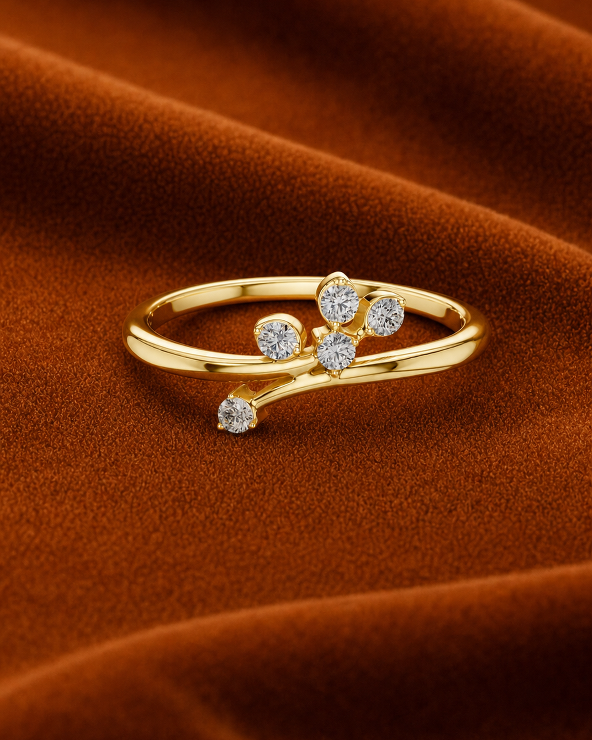 Five-Stone Bypass Ring by MONICONIC