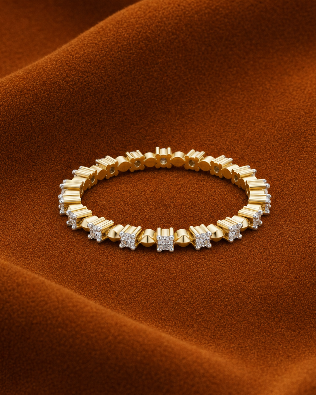 Fluted Collet Eternity Ring by MONICONIC