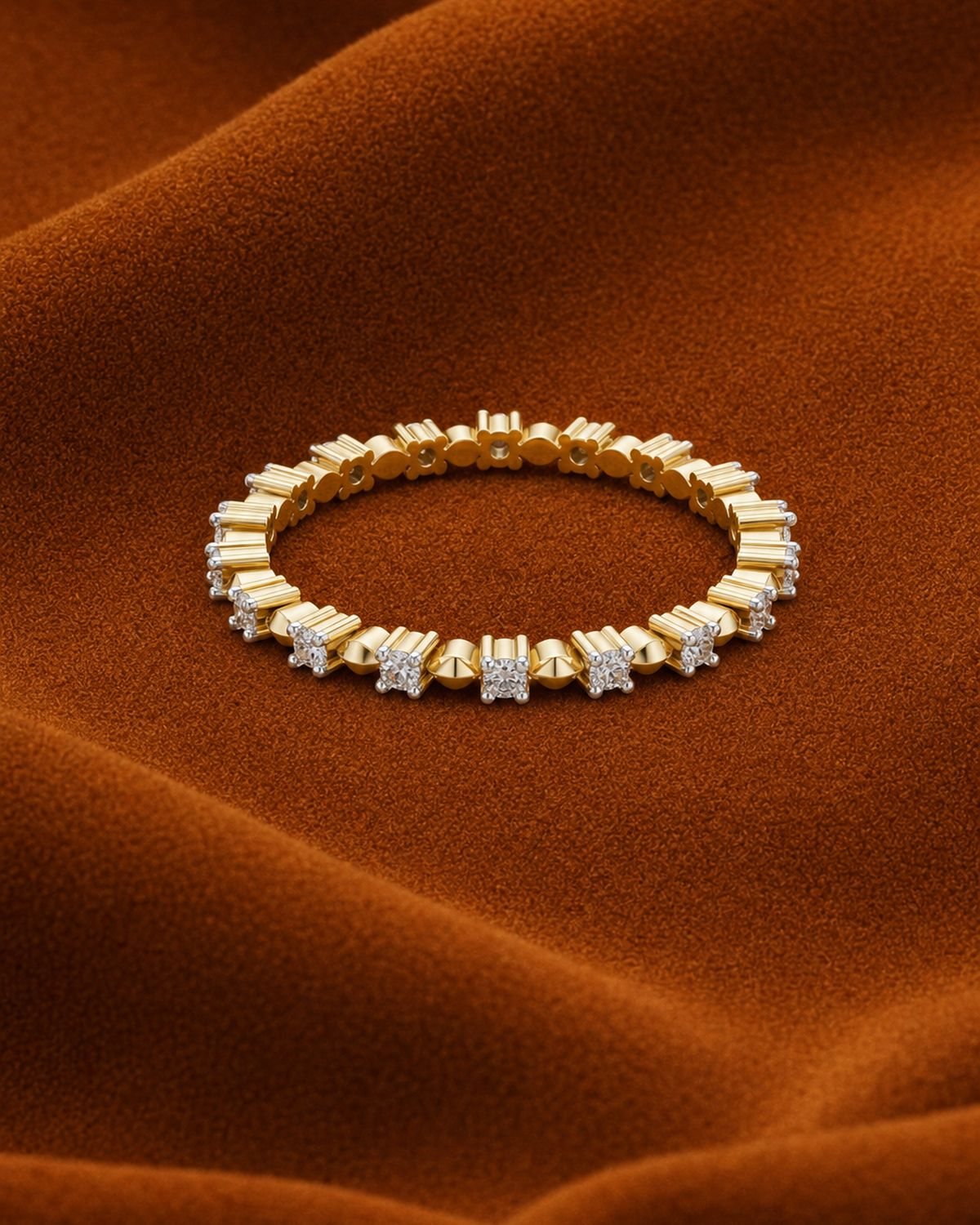Fluted Collet Eternity Ring by MONICONIC