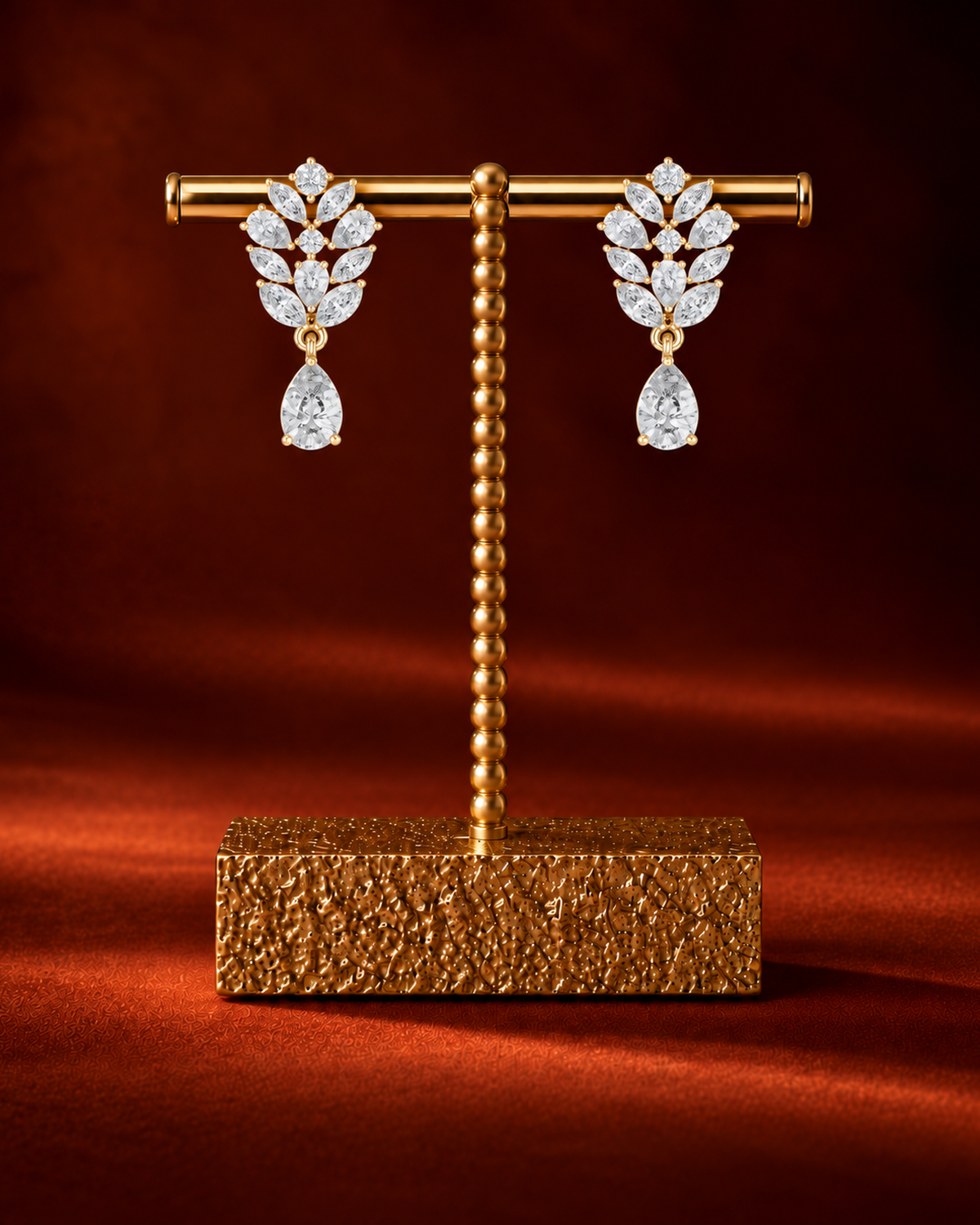 Marquise Cluster Pear Drop Earrings by MONICONIC