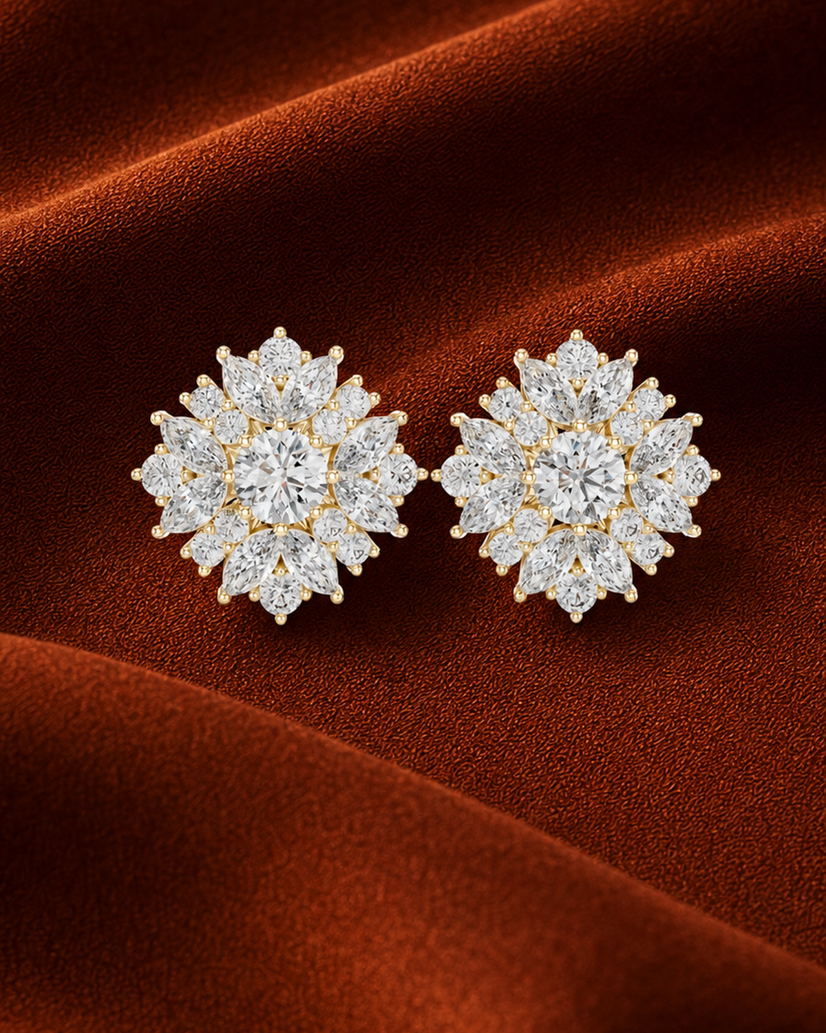 Marquise Petal Lab-Grown Diamond Studs by MONICONIC