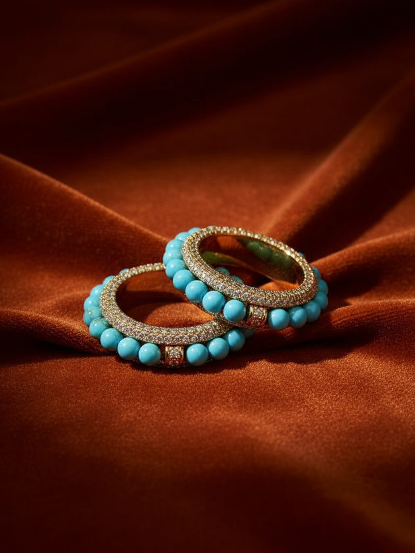 Turquoise Pavé Ring
