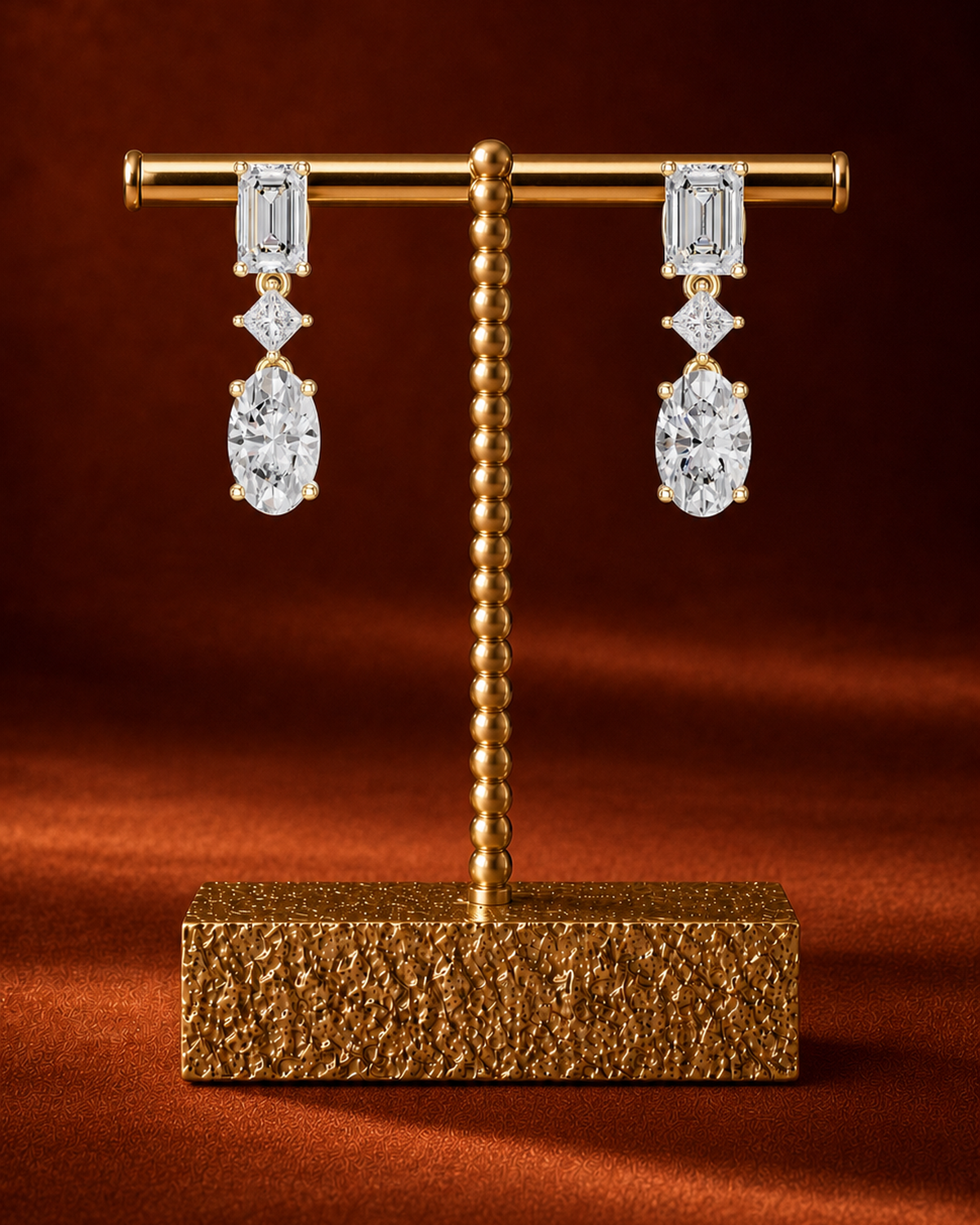 Mixed-Cut Lab-Grown Diamond Drop Earrings by MONICONIC