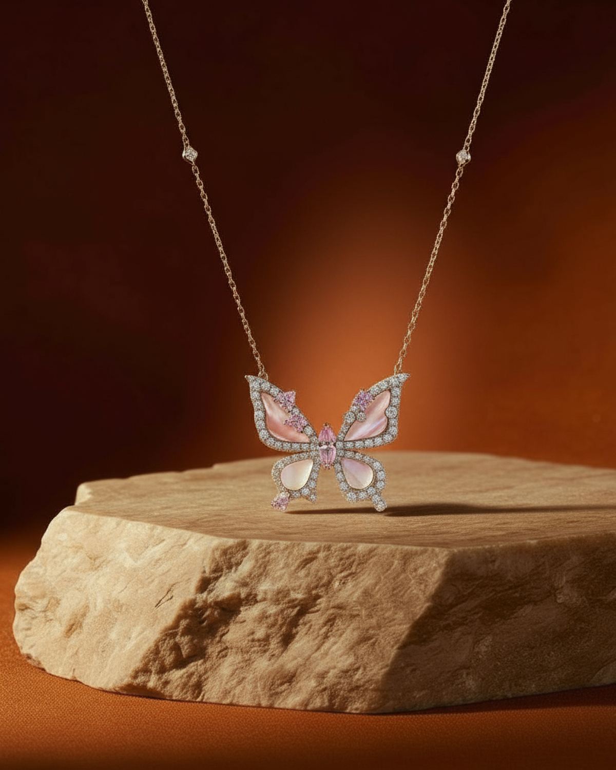 Butterfly Bloom Pendant Necklace