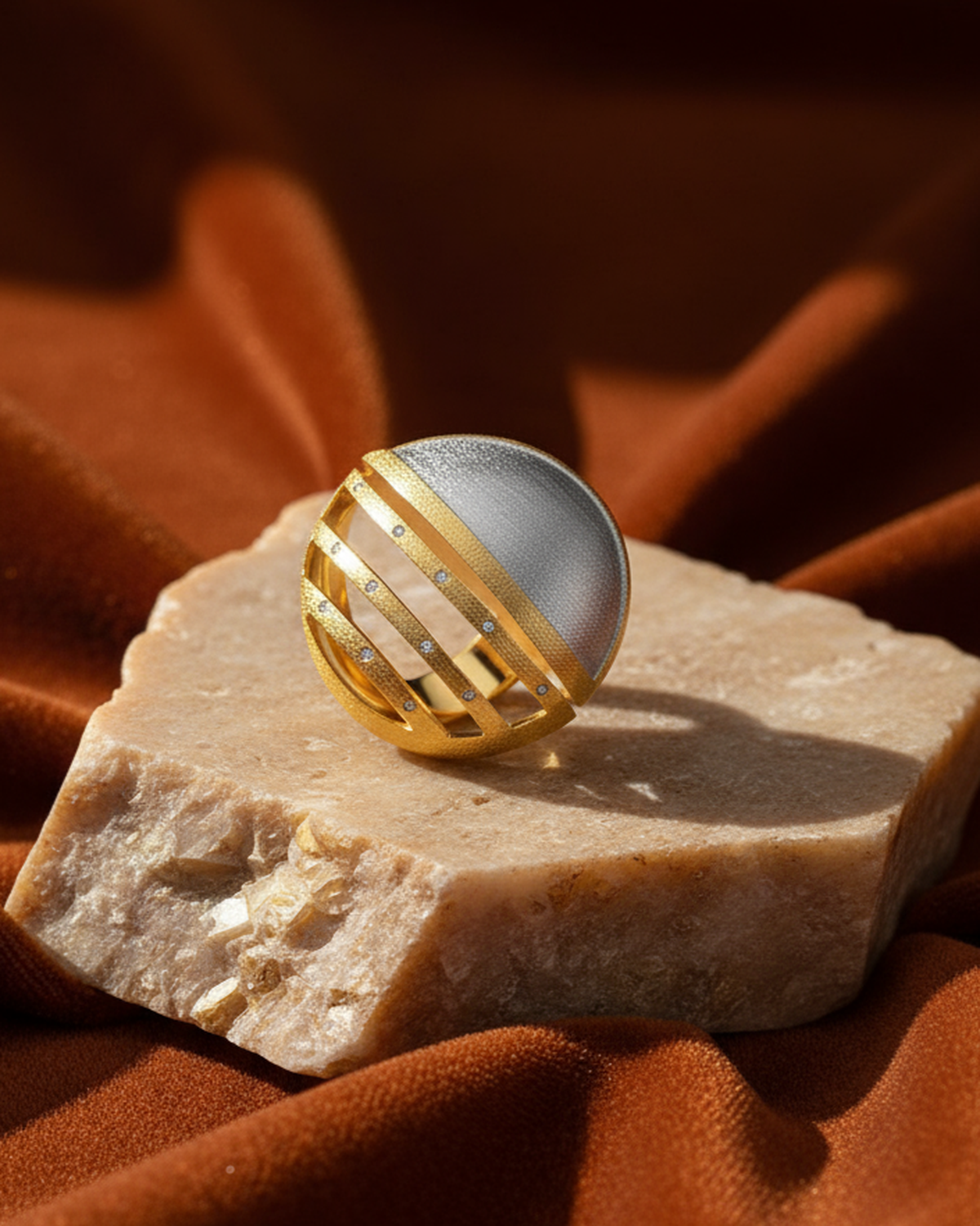 GOLDEN HOUR CELESTIAL ARC RING