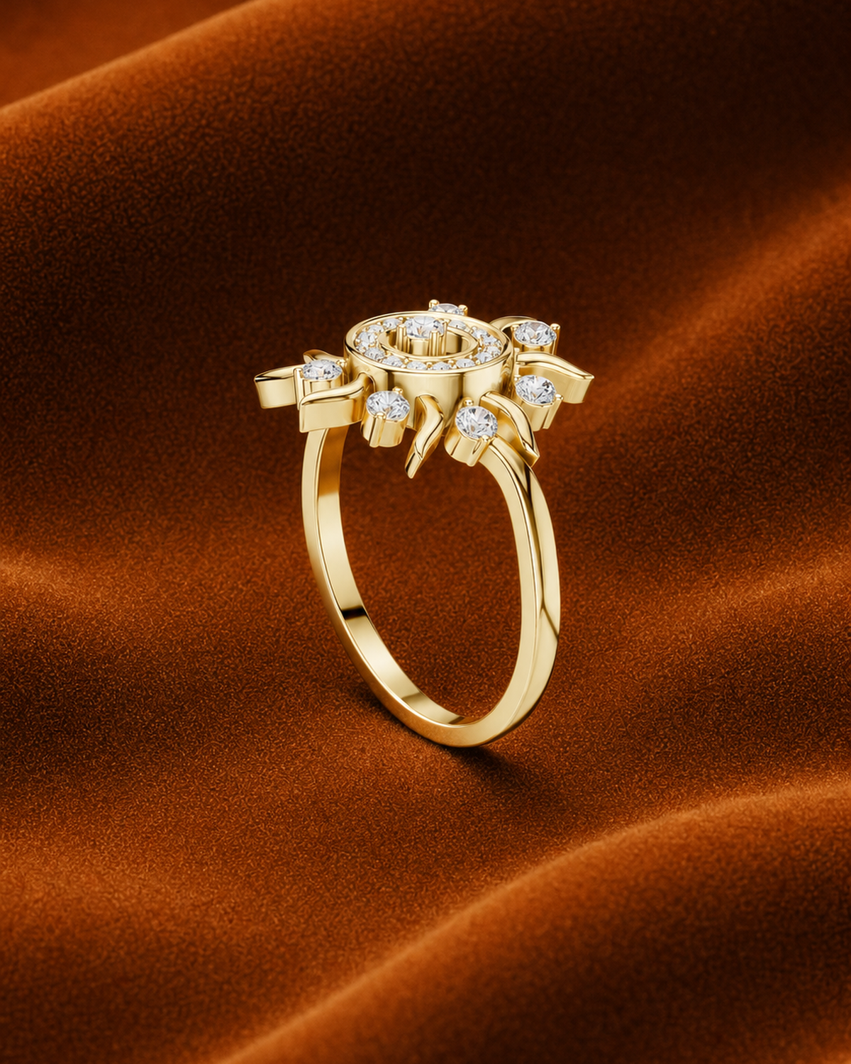 Sunburst Halo Ring by MONICONIC