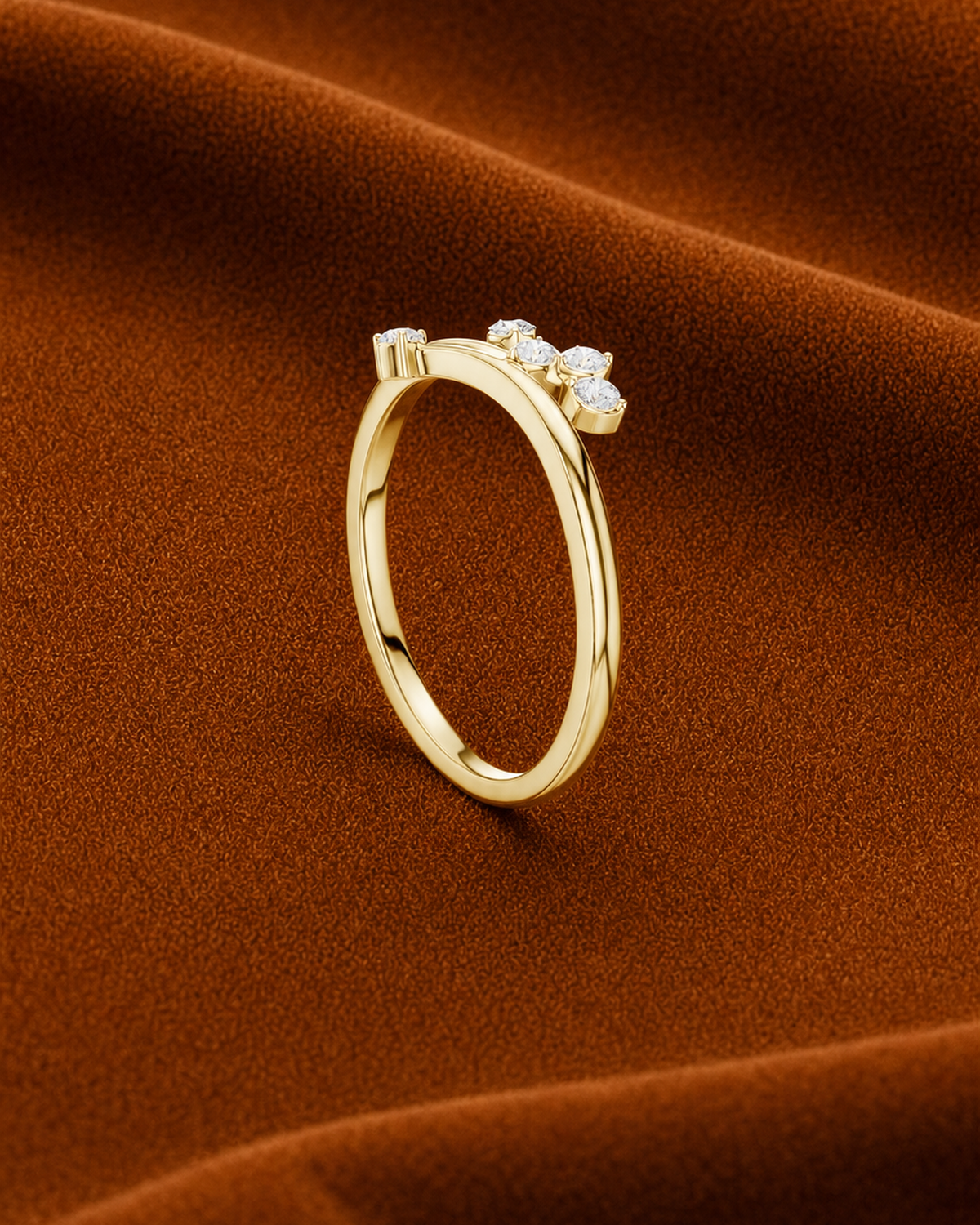 Five-Stone Bypass Ring by MONICONIC