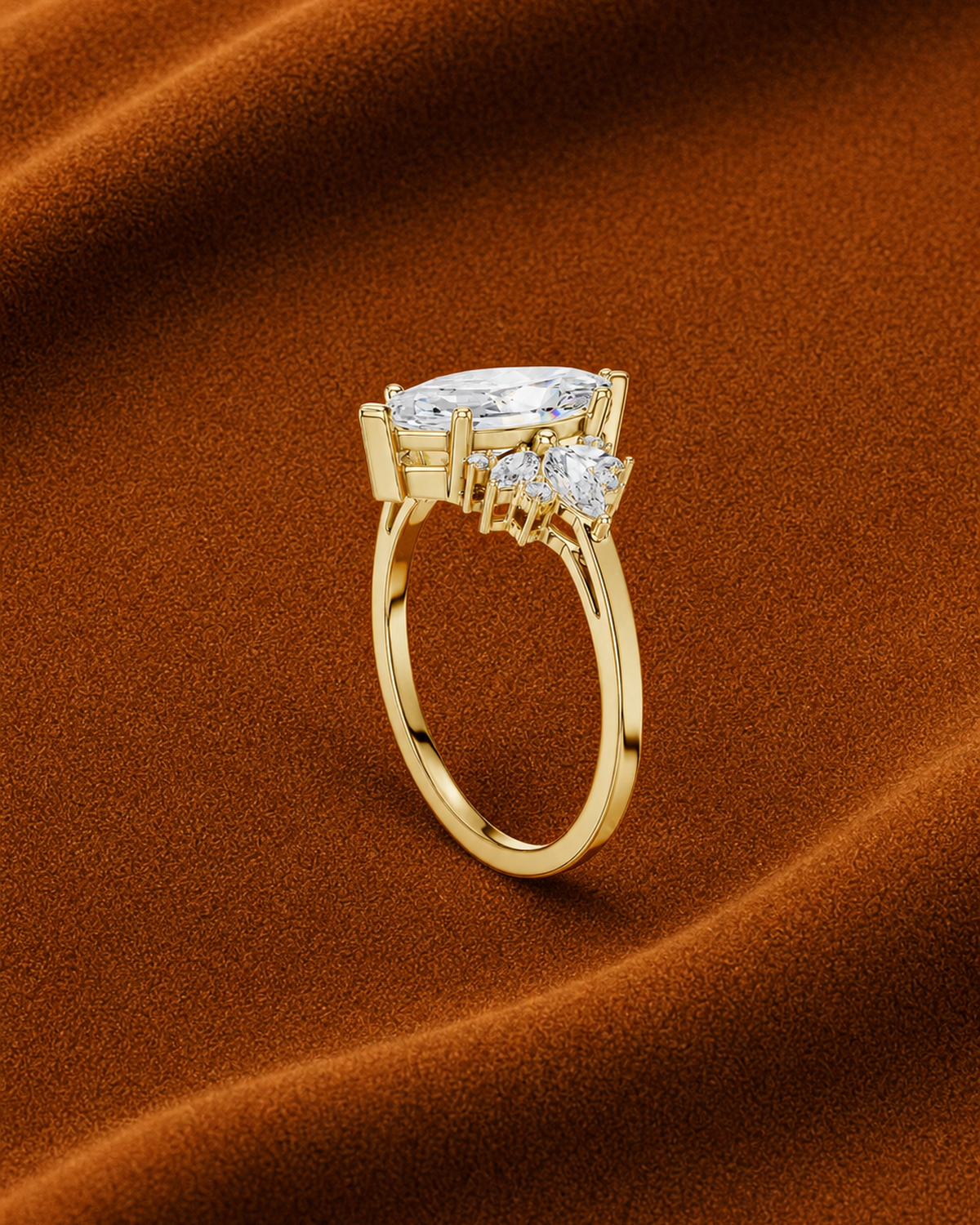 Marquise Floral Cluster Ring by MONICONIC
