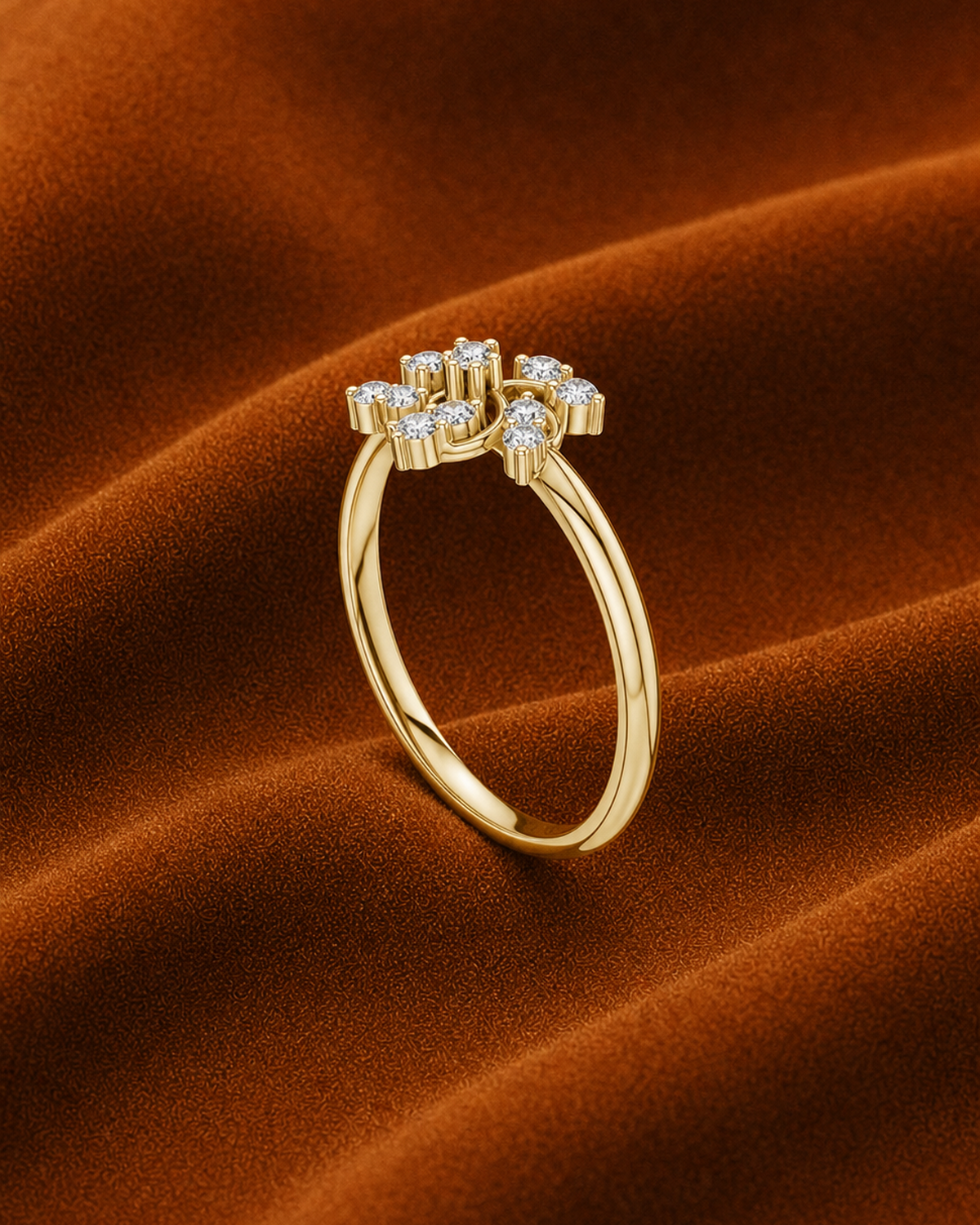 Pinwheel Cluster Ring by MONICONIC