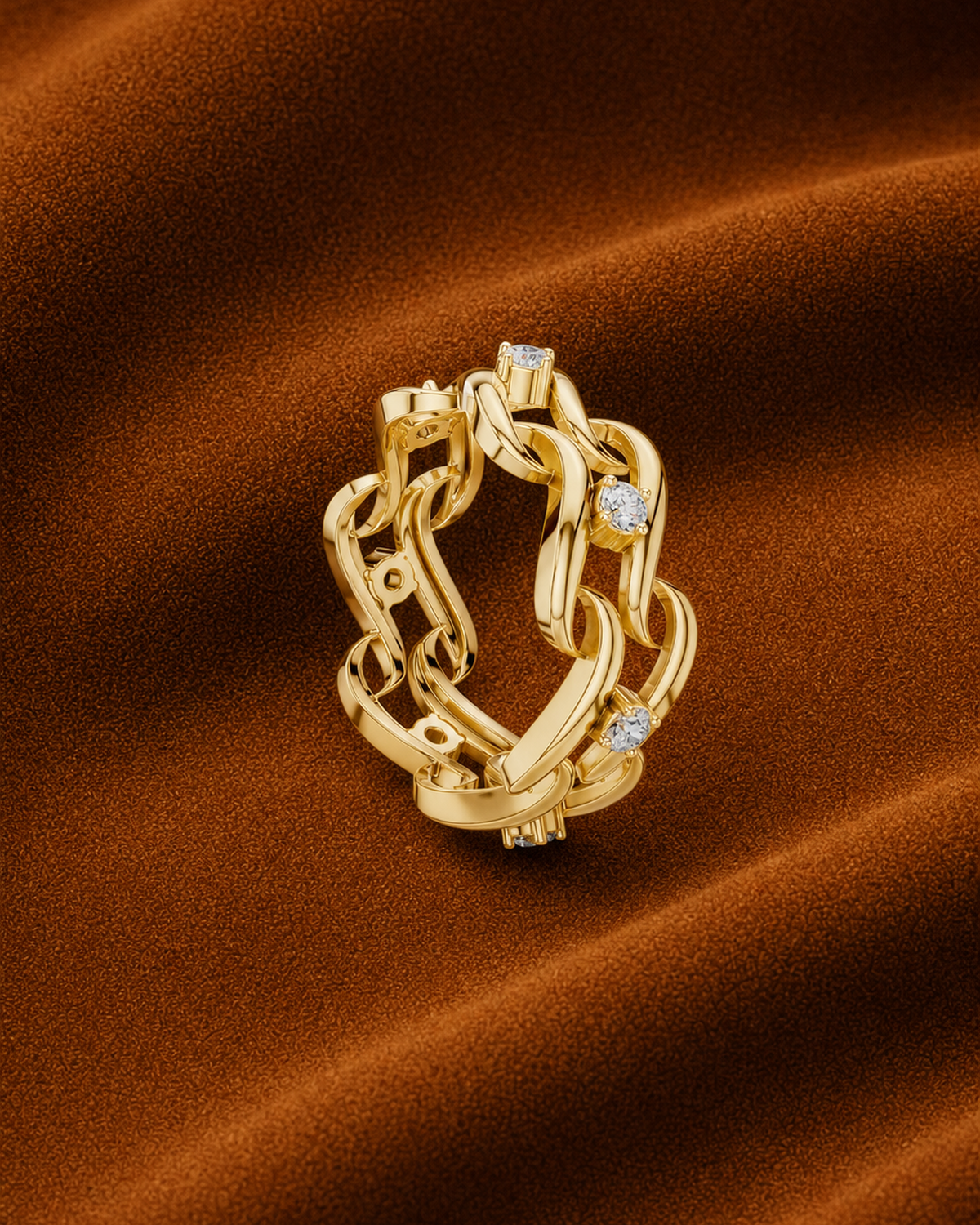 Woven Diamond Band by MONICONIC