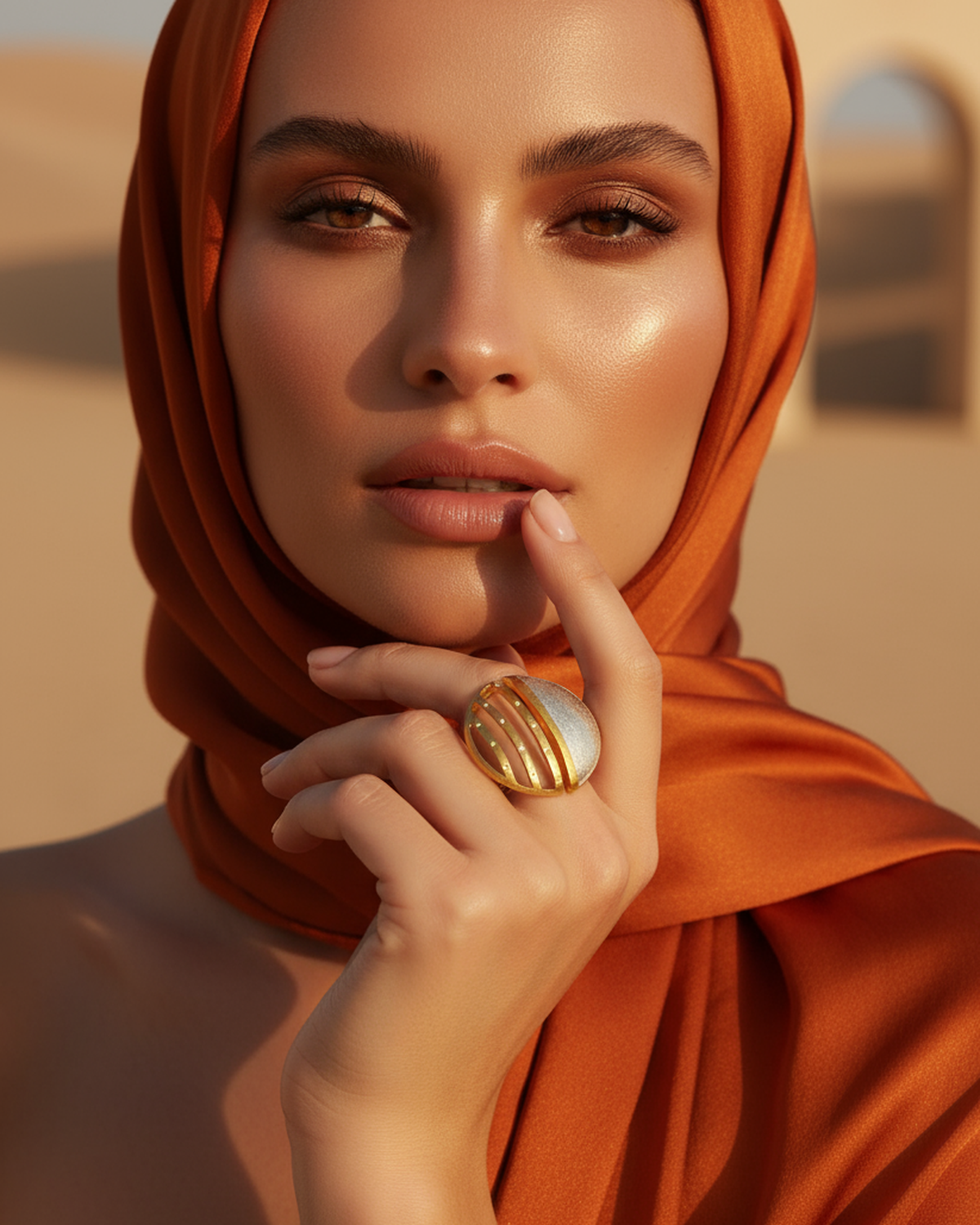 GOLDEN HOUR CELESTIAL ARC RING