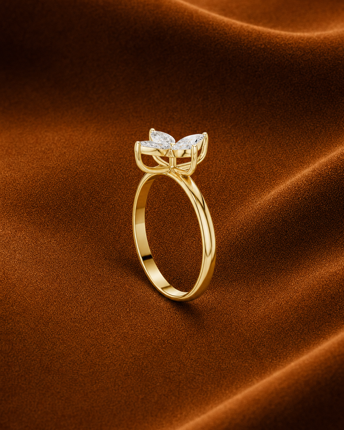 Marquise-Cut Petal Ring by MONICONIC