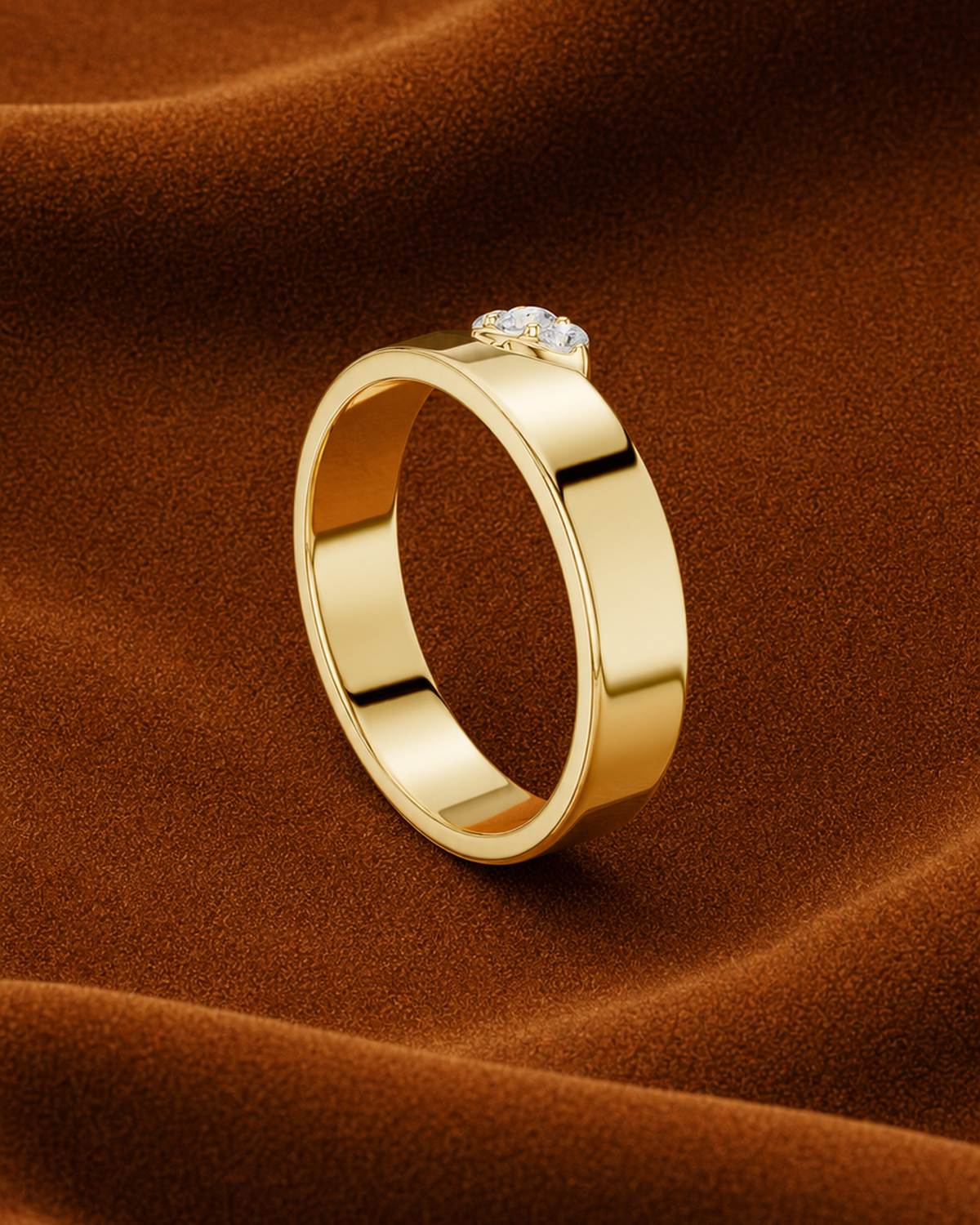 U Collar Three-Stone Ring by MONICONIC