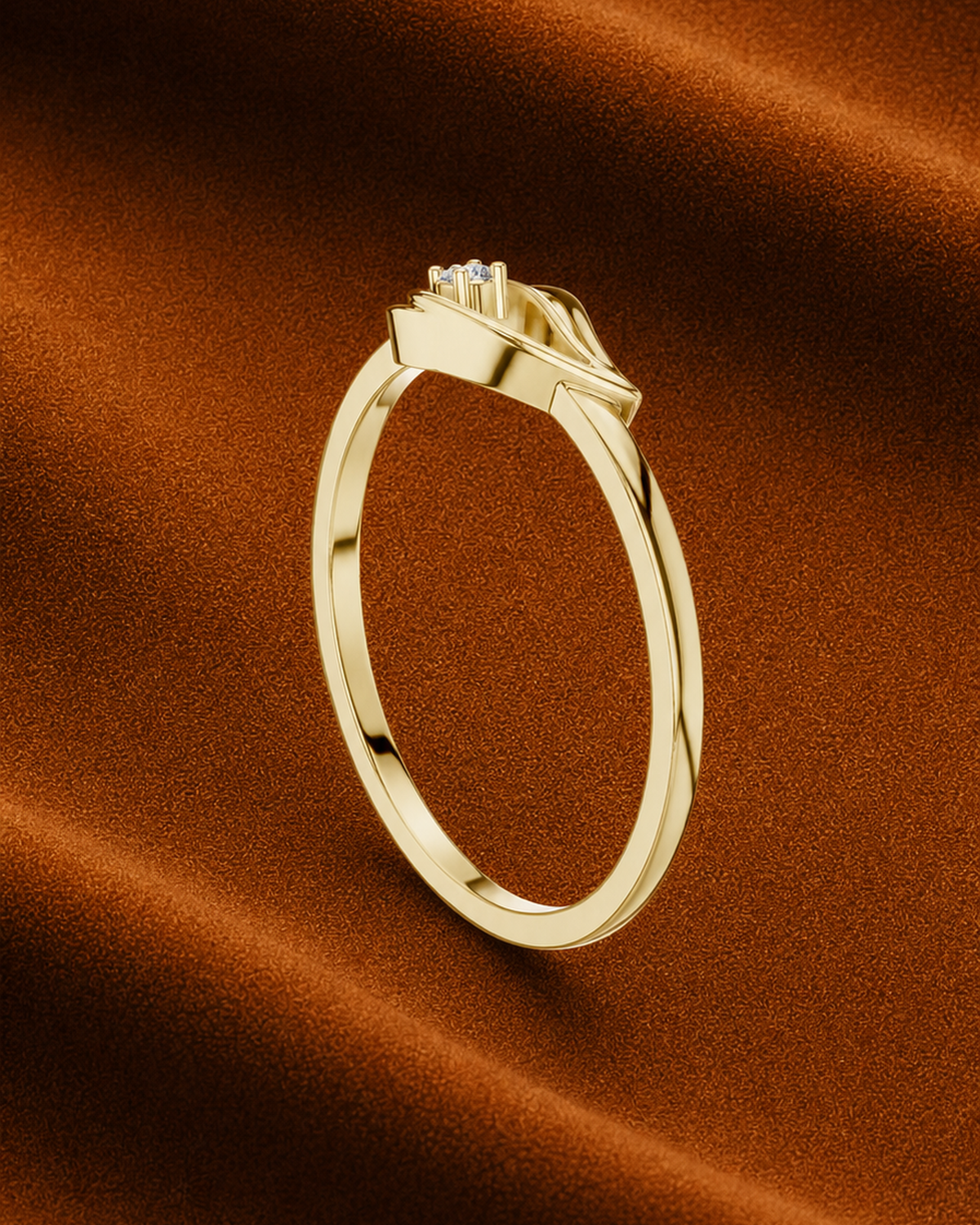 Teardrop Swirl Ring by MONICONIC
