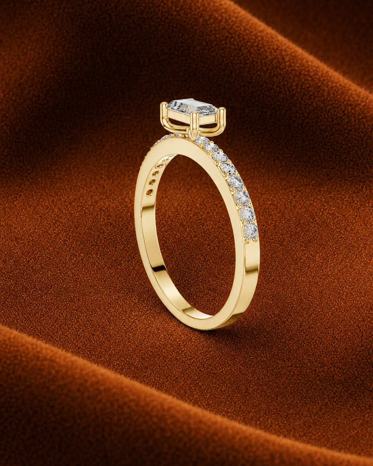 East West Baguette Ring by MONICONIC