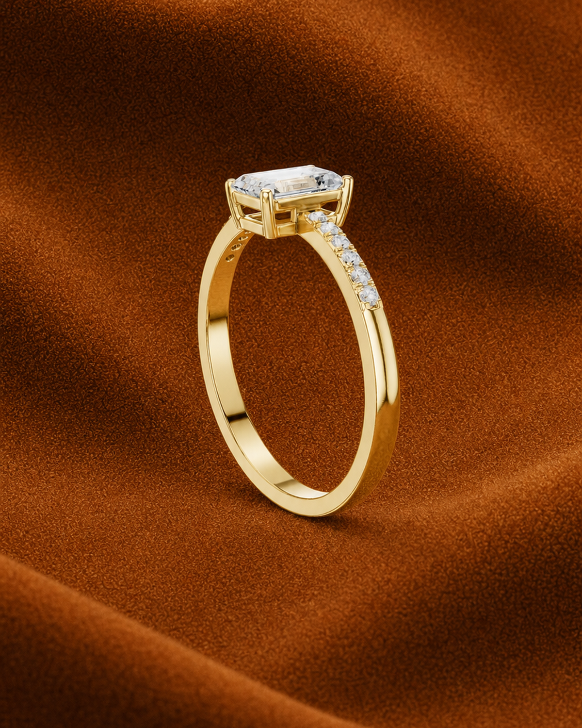 Emerald-Cut Pavé Ring by MONICONIC