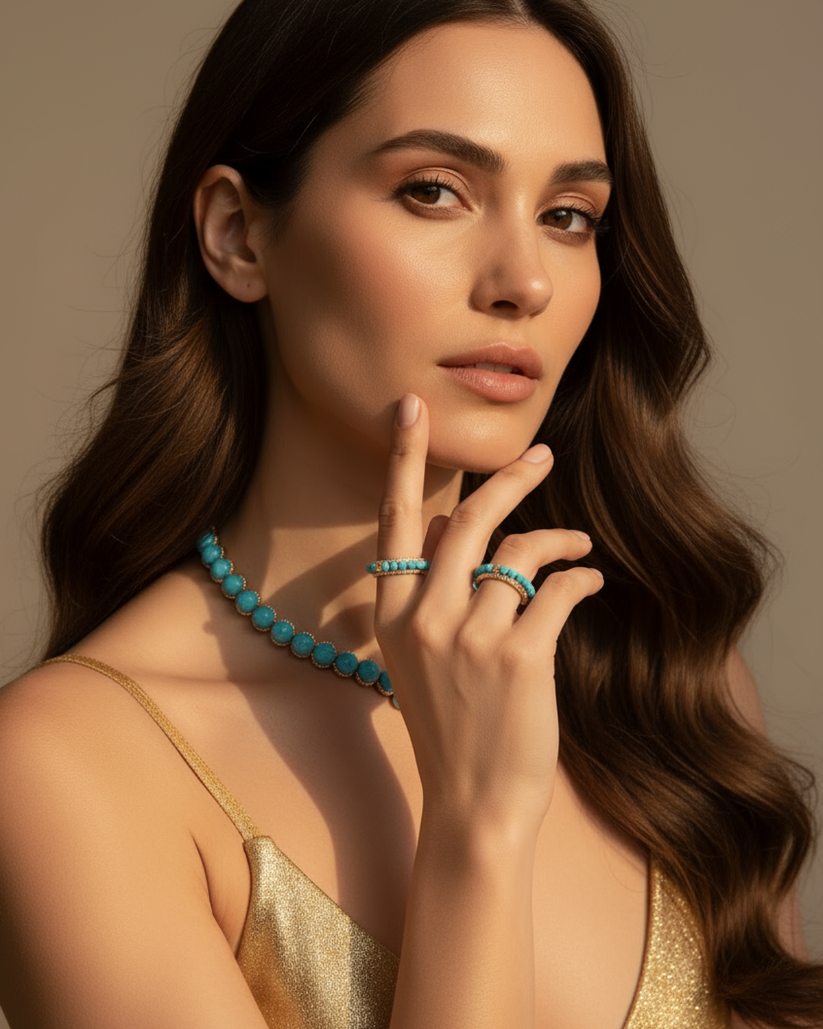 Turquoise Pavé Ring