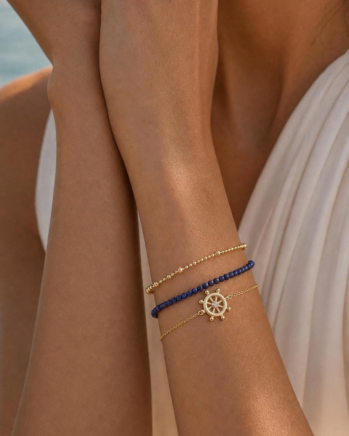 Helm Motif Gold Bracelet