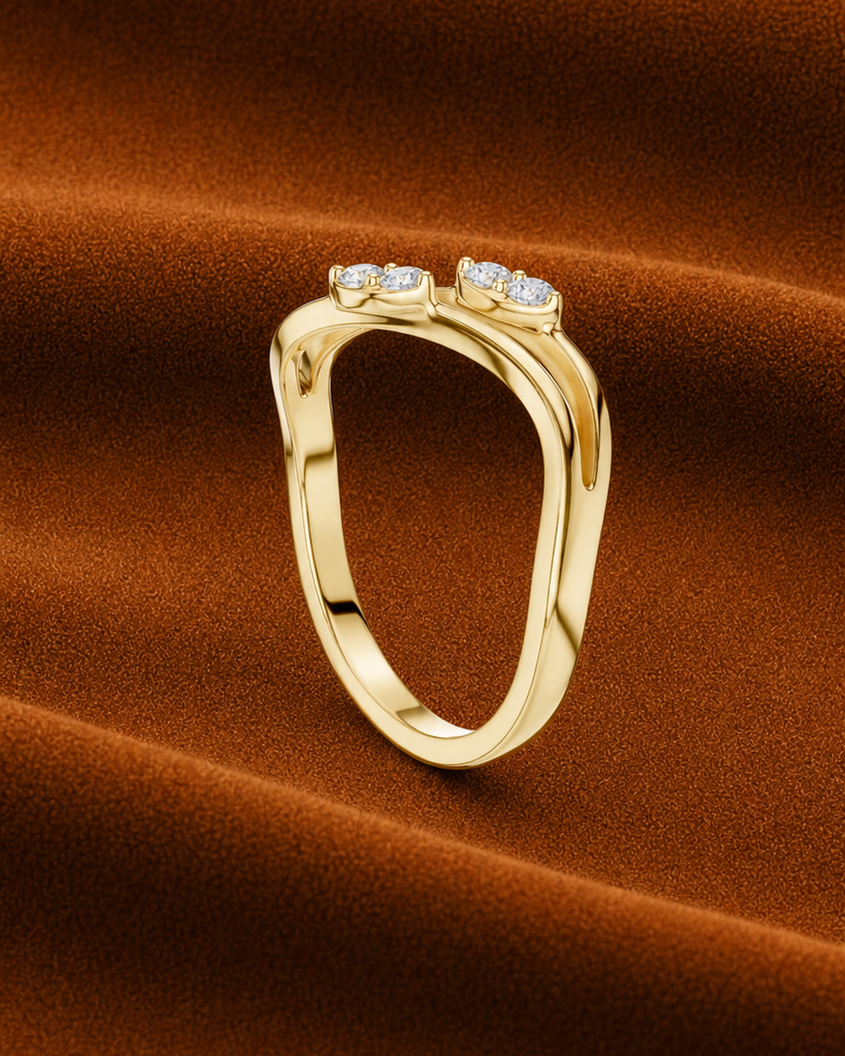 Bypass Four-Stone Ring by MONICONIC