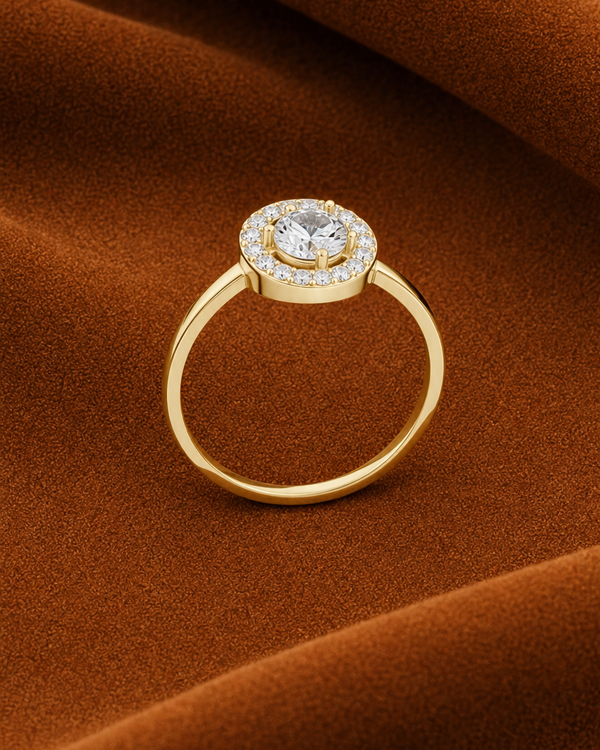 Open Halo Disc Ring by MONICONIC