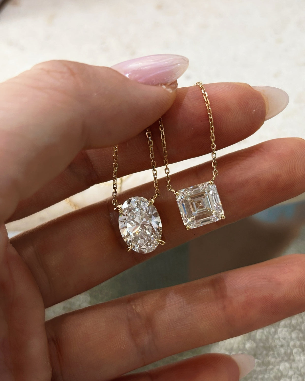 Asscher Pendant Necklace by MONICONIC