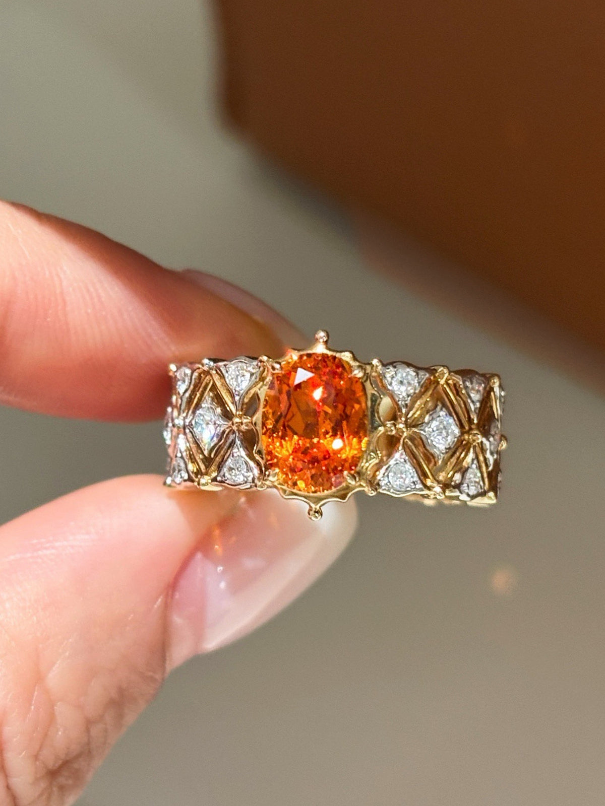 Ember Lattice Ring by MONICONIC