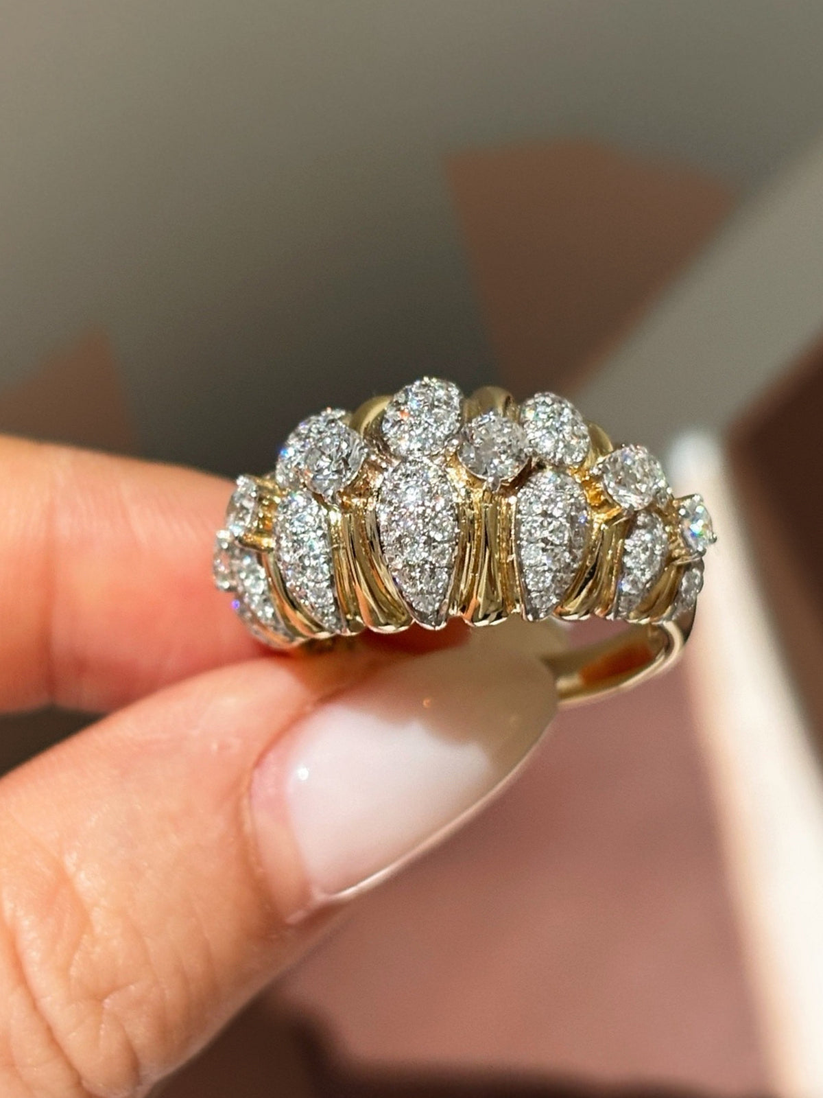 Teardrop Cluster Ring by MONICONIC