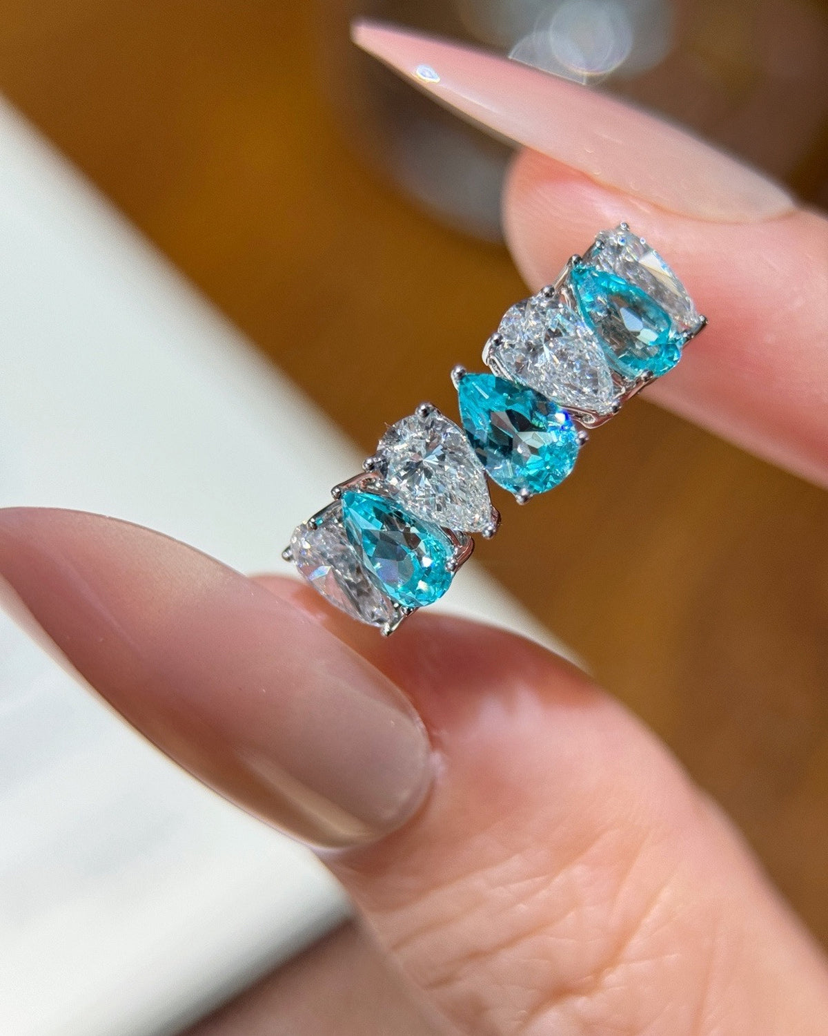 Paraiba Five-Stone Ring by MONICONIC