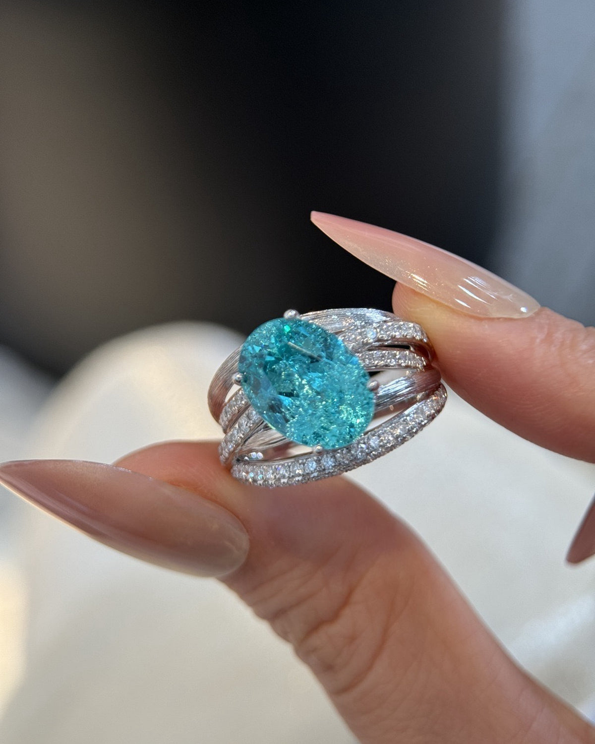 Aqua Lumen Ring by MONICONIC