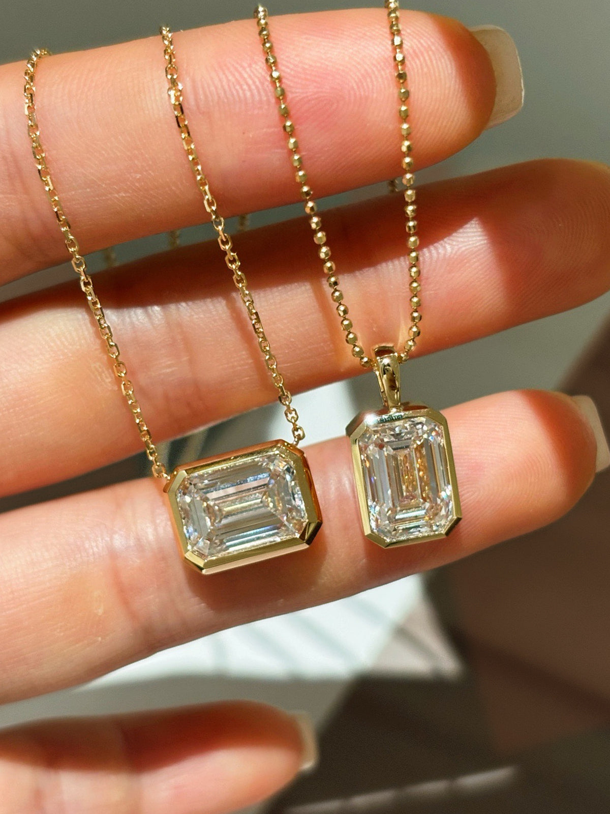 Tete Emerald Cut Necklace by MONICONIC